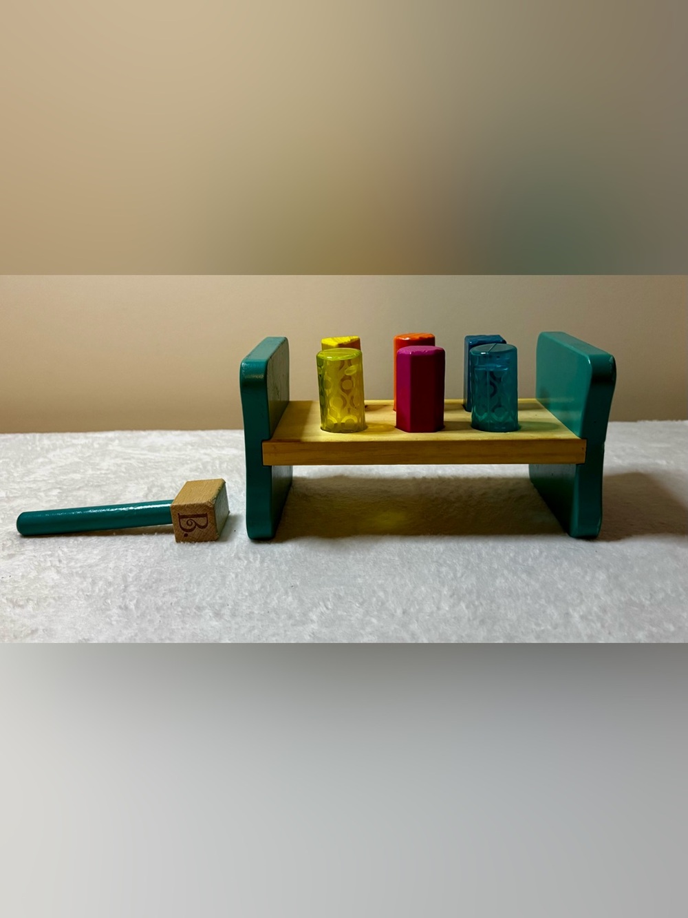 B. toys Wooden Knock Bench - Hammer Game